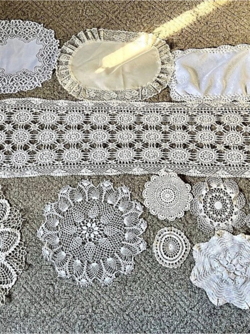 Vintage White Lace Doilies & Trim